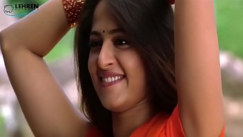 Anushka Hot in Orange Colour Saree